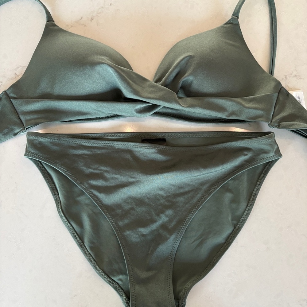 H&M Olive Green Bikini Set